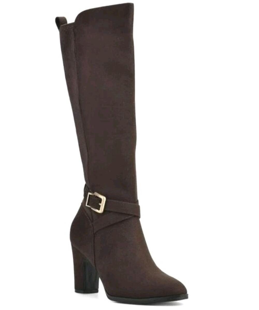 White Mountain ~Woman Size 11M~ Teals Boots Dark Brown Pinkoverfl Knee-High NWOB
